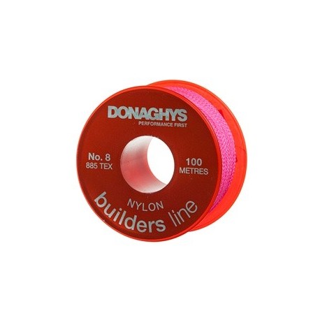 100m Builders Nylon Stringline - Flouro Pink