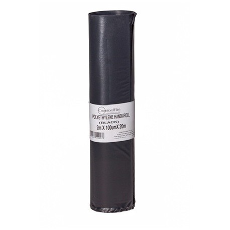 Handy Pack Black Polythene 2m x 20m (100UM) Heavy Duty